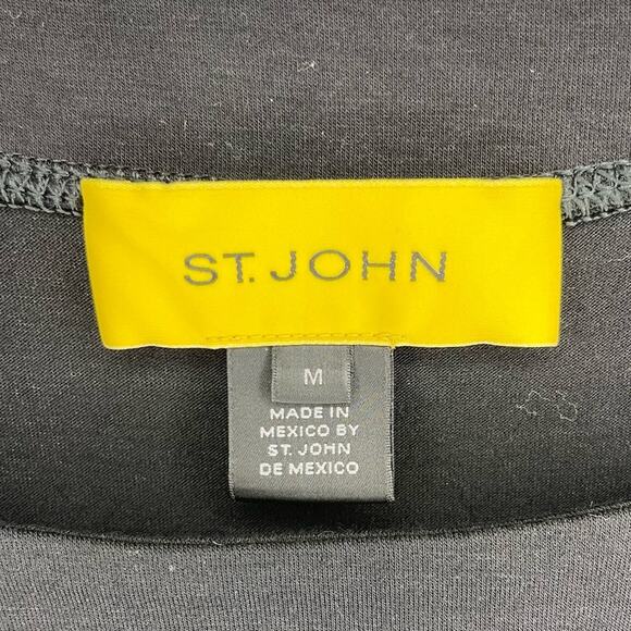 St. John Embellished Stripe Top Size M - Picture 2 of 7